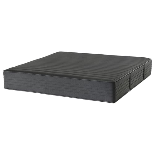 TALLMYRTEN black mattress, rectangular, multiple foam layers, pocket springs support.
