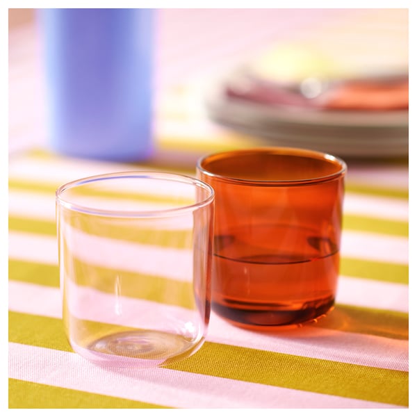 TESAMMANS Glass, light pink/brown, 30 cl