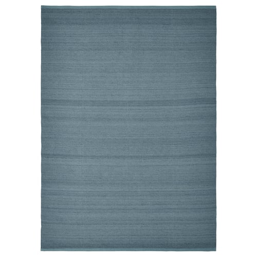 TIDTABELL Rug, flatwoven, grey-blue, 133x195 cm
