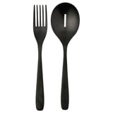 TILLAGD 2-piece serving set, black, 24 cm