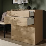 TONSTAD Chest of 4 drawers, oak veneer, 82x47x90 cm