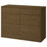 TONSTAD Chest of 6 drawers, brown stained oak veneer, 120x47x90 cm