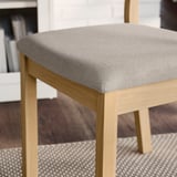 TONSTAD / TONSTAD Table and 4 chairs, oak veneer/oak effect Fridtuna light beige, 140/196x85 cm