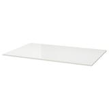 TORSBY Table top, high-gloss white, 135x85 cm