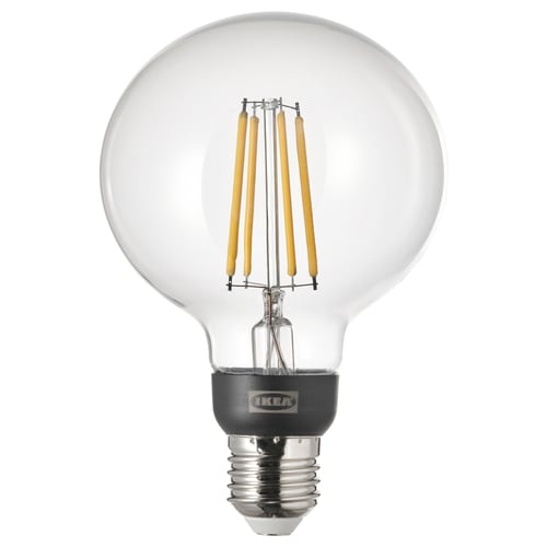 TRÅDFRI smart led bulb, frosted globe, vintage filament.