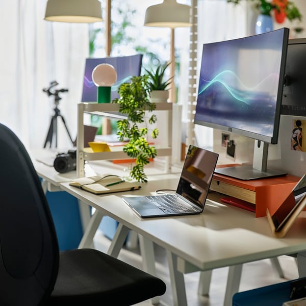 TROTTEN Desk, white, 160x80 cm