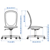 TROTTEN/FLINTAN / EKENABBEN Desk and storage combination, and swivel chair beige/white
