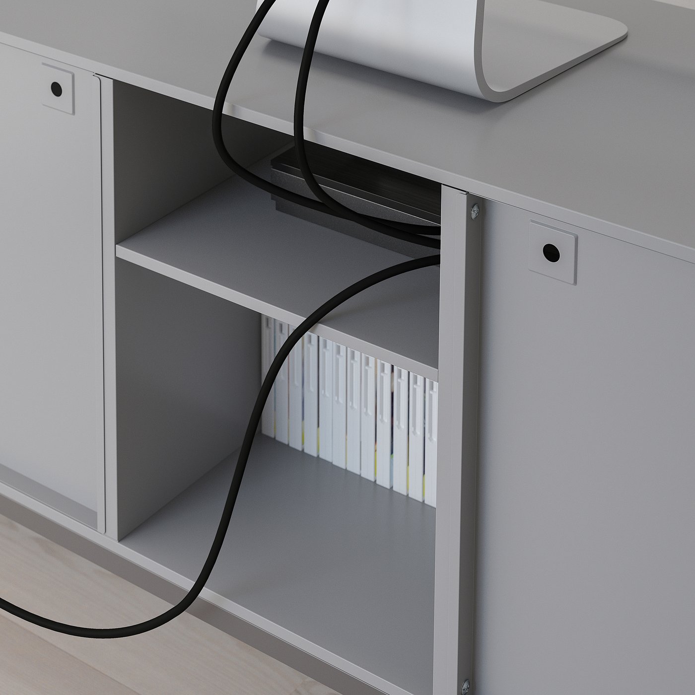 TULLSTORP TV bench, grey, 114x35x53 cm - IKEA