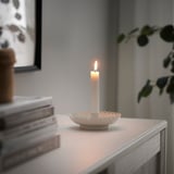 TURTURDUVA Candlestick, off-white, 4 cm