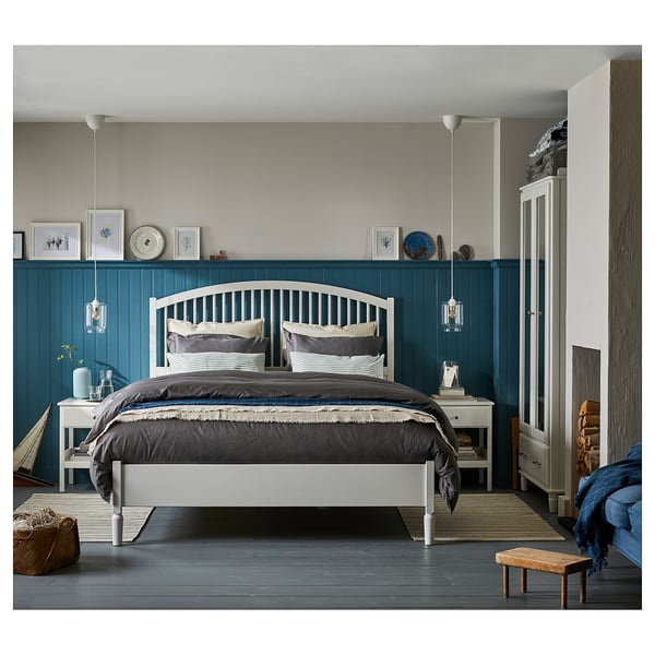 TYSSEDAL Bed frame, white, 160x200 cm