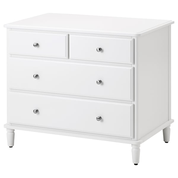 TYSSEDAL Chest of 4 drawers, white, 87x76 cm