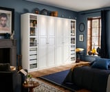 TYSSEDAL Door with hinges, white, 50x229 cm