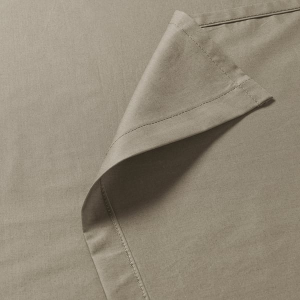ULLVIDE Flat sheet, grey-beige, 240x260 cm