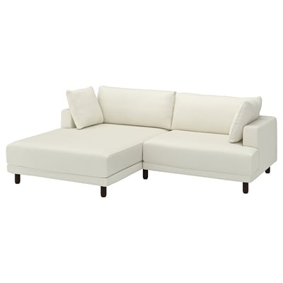 UPPÅKRA 3-seat modular sofa, with chaise longue, left/Axvall off-white