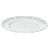 UPPLAGA Plate, patterned/white, 28 cm