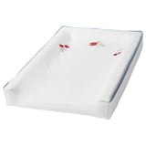 VÄDRA Cover for babycare mat, rabbit pattern/white, 48x74 cm