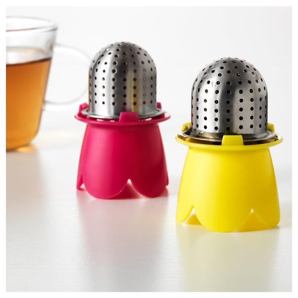 VÅGRÄT Tea infuser, light red/yellow
