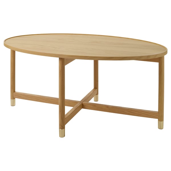 VALNÄS Coffee table, oak veneer, 118x72 cm