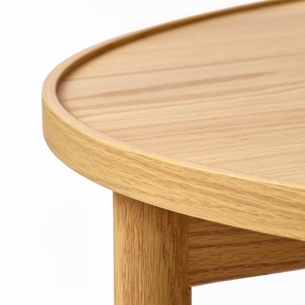 VALNÄS Coffee table, oak veneer, 118x72 cm