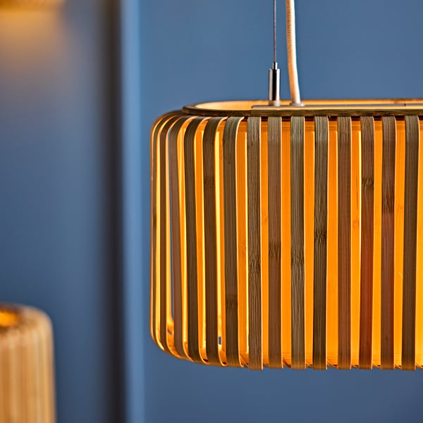 VARPTROSS Pendant lamp, bamboo, 79 cm