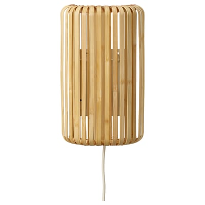 VARPTROSS Wall lamp, bamboo, 30 cm