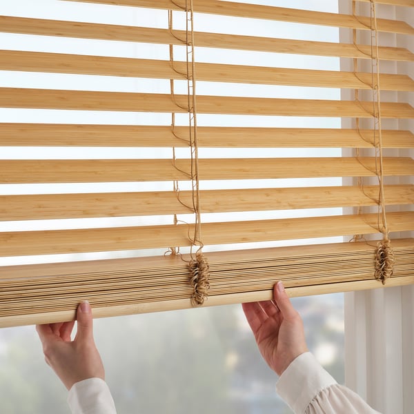 VECKLARFLY Venetian blind, bamboo, 120x155 cm