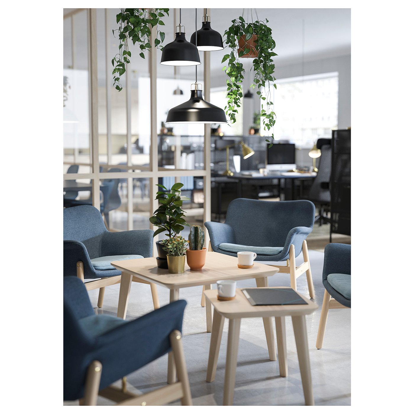 VEDBO armchair, Gunnared blue - IKEA