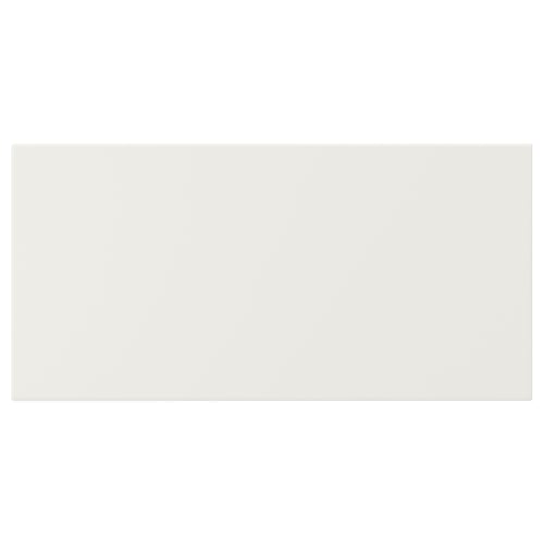 The VEDDINGE kitchen modern white cabinet fronts with a smooth, sleek design.