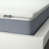 VESTERÖY Mattress and mattress pad, extra firm light blue/Näsfjället white, 160x200 cm