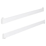 VIDGA white curtain holders, abs plastic clips, aluminium rail, simple design.