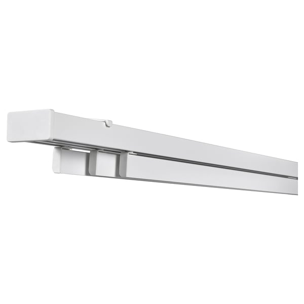 A VIDGA triple track rail, white, made of aluminium and plastic, with a sleek and modern design.
