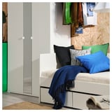 VIHALS Day-bed with storage/1 mattress, white/Vannareid extra firm, 80x200 cm