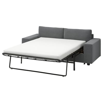 VIMLE 2-seat sofa-bed, with wide armrests/Johanneshov dark grey