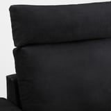 VIMLE 3-seat sofa with chaise longue, with headrest with wide armrests/Saxemara black-blue