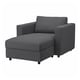 Option: VIMLE Chaise longue, Hallarp grey