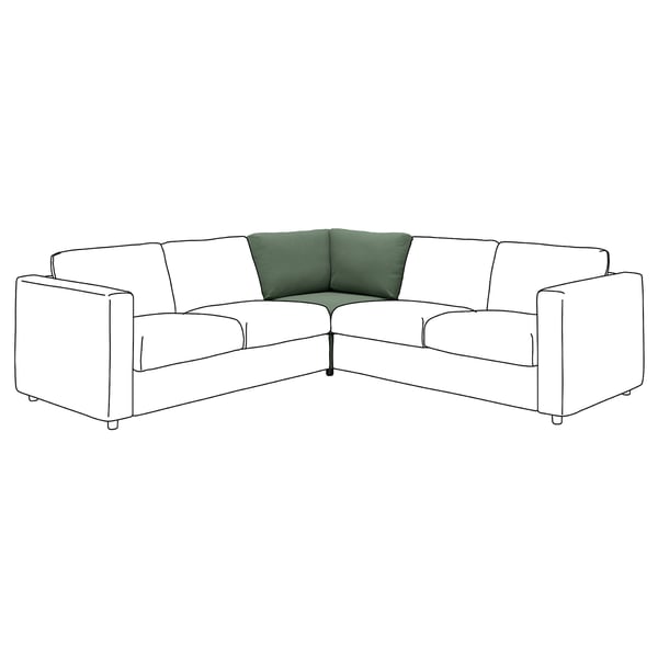 VIMLE Corner section, Knäbäck grey-green