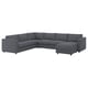 Option: VIMLE Crnr sofa-bed, 5-seat w chaise lng, Gunnared medium grey