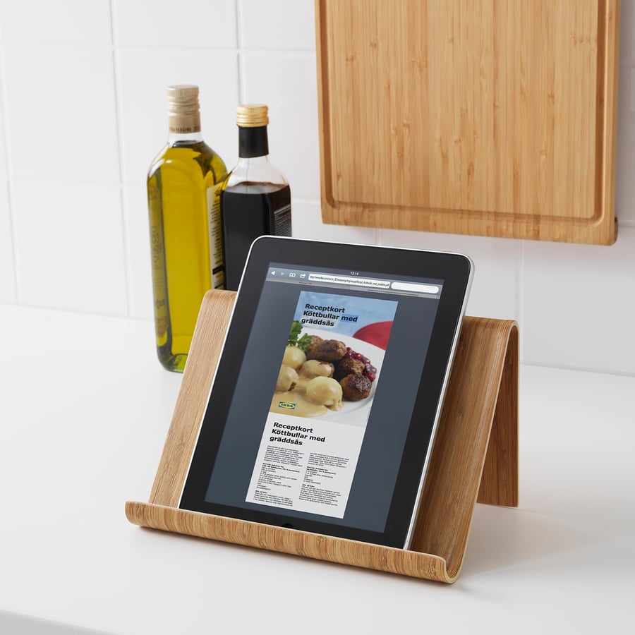 VIVALLA tablet stand, bamboo veneer, 26x17 cm IKEA