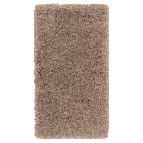 Beige shaggy bedroom rug, soft and textured, rectangular VOLLERSLEV.