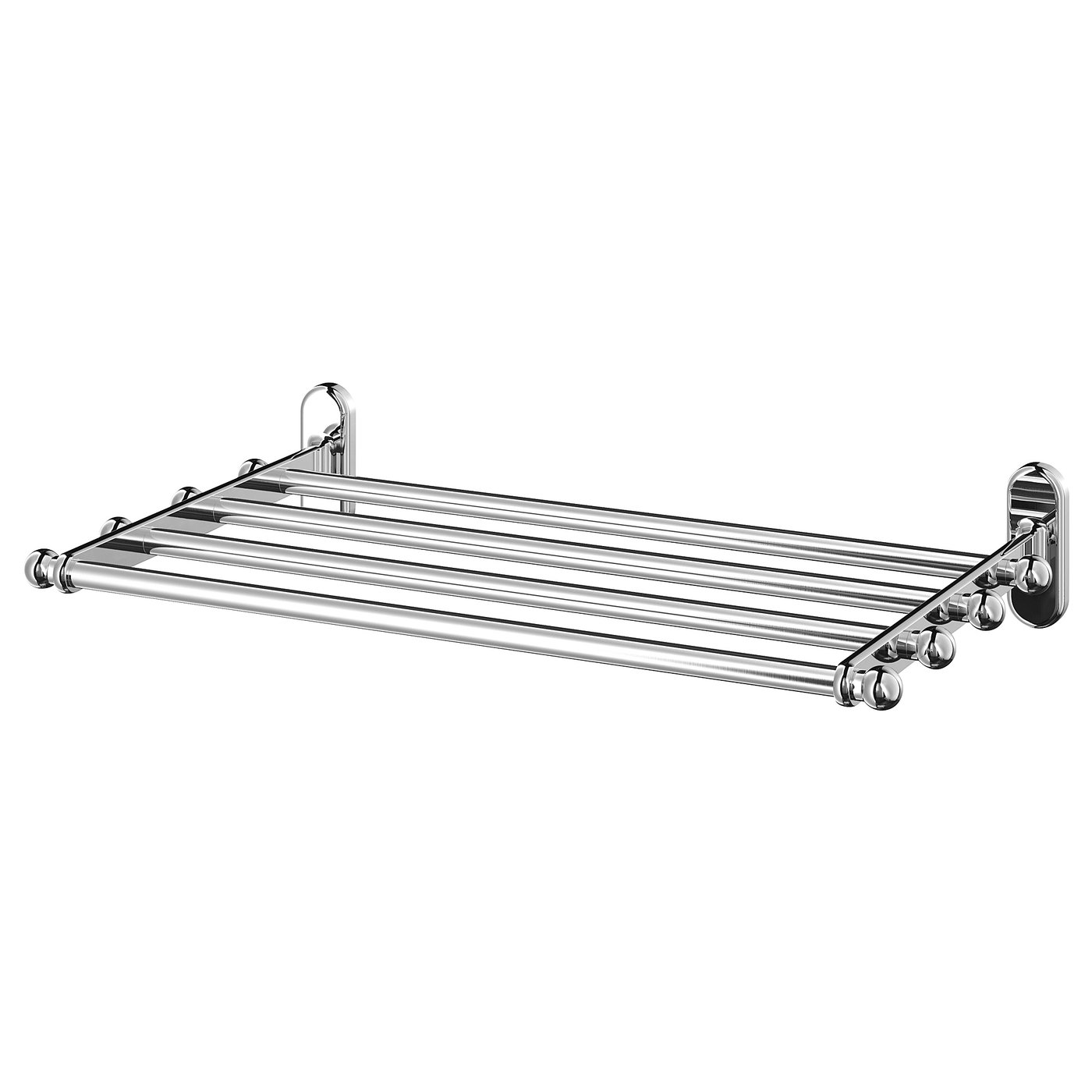 Voxnan Wall Shelf With Towel Rail Chrome Effect Ikea