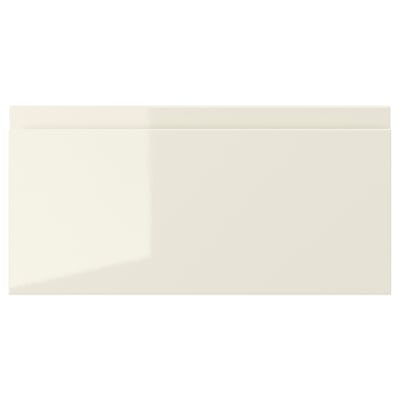 VOXTORP drawer in beige gloss with smooth finish, no handles, easy care.