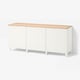 BESTÅ Combinaison rangement portes, blanc/Sutterviken/Kabbarp blanc, 180x42x76 cm