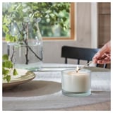 ADLAD Bougie parfumée dans verre, Forêts scandinaves/blanc, 50 hr