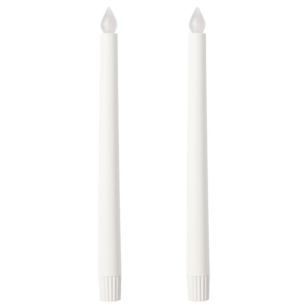ÄDELLÖVTRÄD Bougie à LED, blanc/intérieur, 28 cm