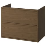 ÄNGSJÖN Meuble lavabo avec tiroirs, brun motif chêne, 80x48x63 cm