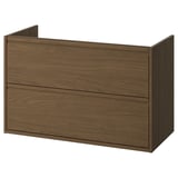 ÄNGSJÖN Meuble lavabo avec tiroirs, brun motif chêne, 100x48x63 cm