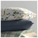 ÄNGSPALPMAL Housse de coussin, blanc/motif floral, 50x50 cm