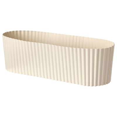 ÄPPELROS Cache-pot, intérieur/extérieur/blanc cassé ovale, 9 cm