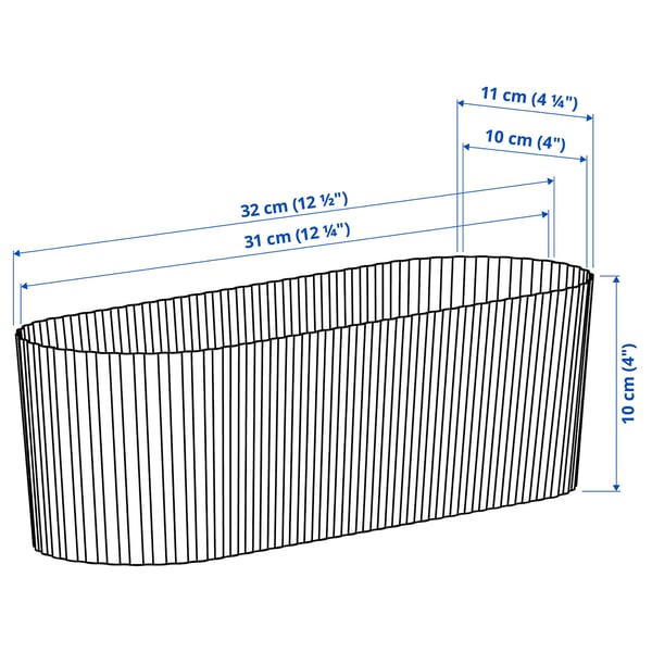 ÄPPELROS Cache-pot, intérieur/extérieur/blanc cassé ovale, 9 cm