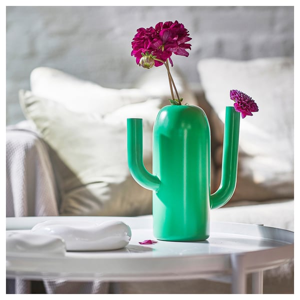 ÄRTBUSKE Vase/arrosoir, vert vif, 24 cm
